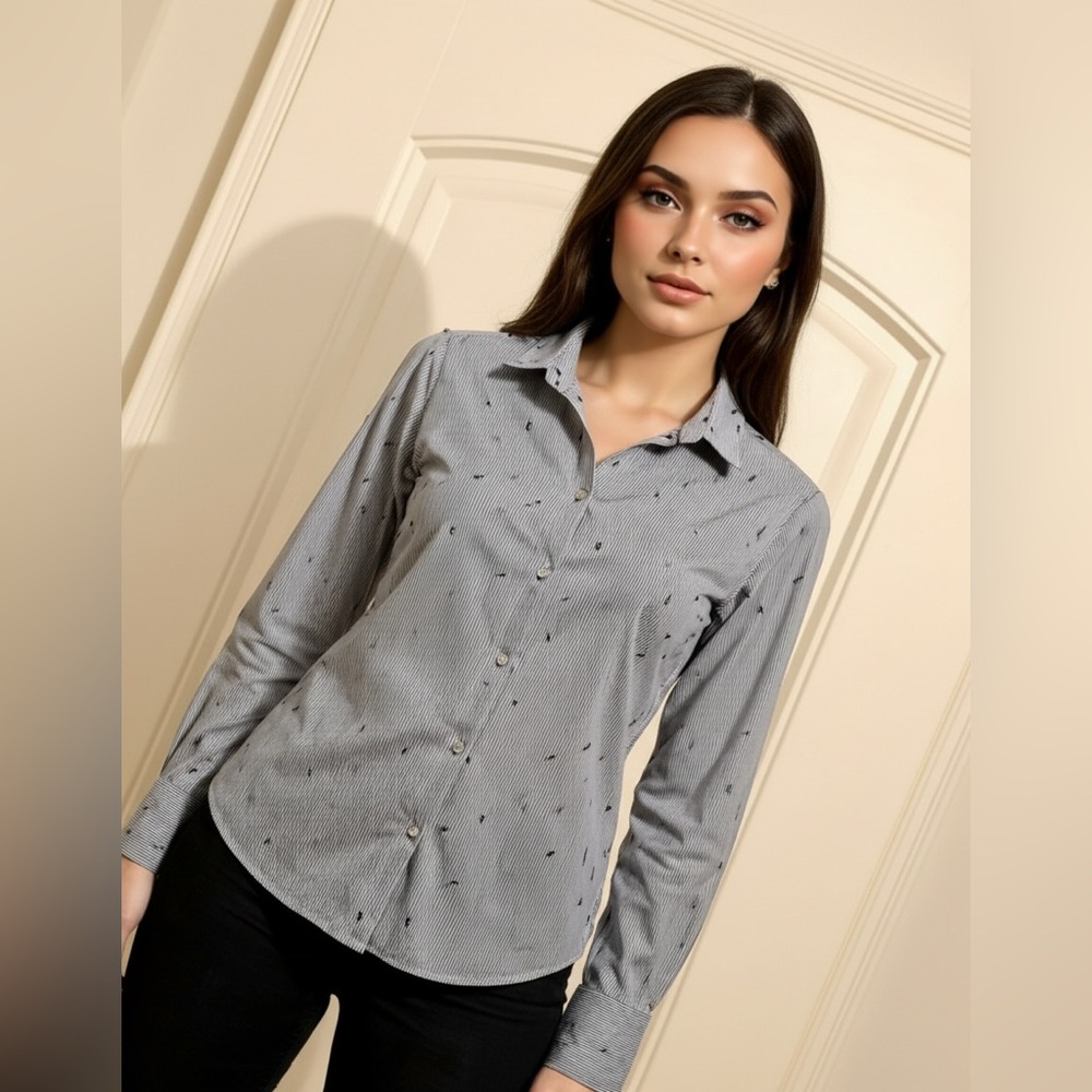 Zara Patterned Button Down Shirt - image 2